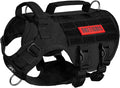 OneTigris Tactical Dog Harness for Small Dogs, No Pull Small Dog Vest Harness with Handles Breathable Military Dogs Molle Vests, Harness for Walking Hiking Training (Black, XS) by OneTigris