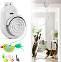 Automatic Interactive Cat Toys, Door Flying Feather Bird & Mouse for Kitten | CATPICK Electric Rechargeable Door Frame Hanging Play Chase Exercise Moving Enrichment Toy for Bored Adult Cats, Grey by Unknown