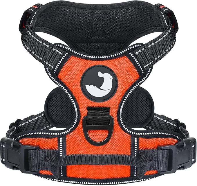 Joytale No Pull Dog Harness for Small Dogs, Front Clip, Orange | Grab Handle for Instant Control, Padded & Adjustable Vest, Sturdy Metal D-Rings, for Safe Training & Daily Walking - Image 7
