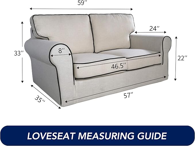 PureFit Stretch Loveseat Covers Fleece Couch Covers for Sofa Black | 1-Piece Sofa Slipcover Soft Couch Protector, Sofa Cover Washable with Non Skid Foam and Elastic Bottom for Kids, Dogs - Image 6