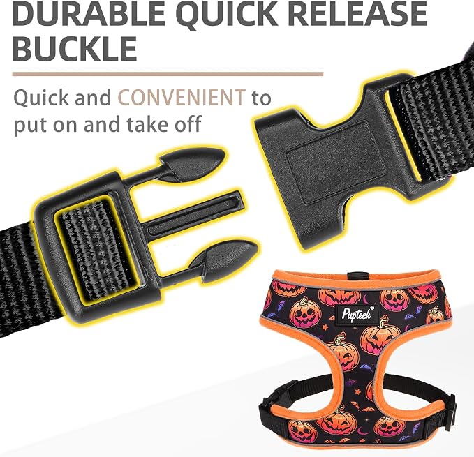 PUPTECK Small Dog Harness and Leash Set No Pull for XS XXS Sized Dogs Puppy | Escape Proof No Choke Pet Cat Adjustable Soft Padded Walking Vest - Image 4