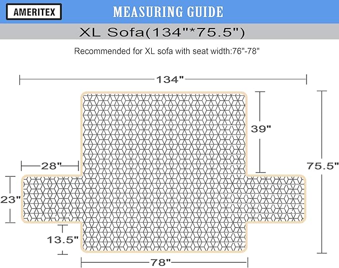 Ameritex Couch Sofa Slipcover 100% Waterproof Nonslip Quilted Furniture Protector Slipcover for Dogs, Children, Pets Sofa Slipcover Machine Washable (Chocolate, 78'') - Image 2