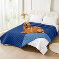 Smiry Waterproof Reversible Dog Bed Cover Pet Blanket | Pet Friendly, Soft Fabric, Washable Dog Blanket for Furniture Bed Couch Sofa, Checkered (82"x82", Navy/Blue) by Smiry