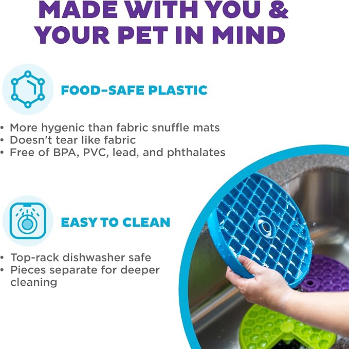 Outward Hound Nina Ottosson Lickin’ Layers 3-in-1 Dog Toy Treat Puzzle, 10" | Level 2 Intermediate, Interactive Slow Feeder, Lick Mat, Puzzle, Holds 2 Cups Food, Non-Slip Base, Enrichment, Dogs & Puppies - Image 4