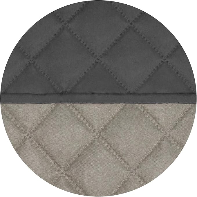 PureFit Reversible Quilted Sofa Cover, Water Resistant Slipcover Furniture Protector, Washable Couch Cover with Non Slip Foam and Elastic Straps for Kids, Pets (X Large, Dark Gray/Beige) | Dark Gray/Beige, Water Resistant Couch Protector, Washable Pet ... - Image 5