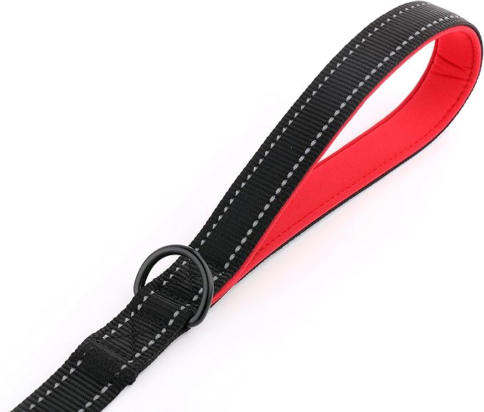 Dog Leash 6ft Long,Traffic Padded Two Handle,Heavy Duty,Reflective Double Handles Lead for Control Safety Training,Leashes for Large Dogs or Medium Dogs,Dual Handles Leads(Black) - Image 6