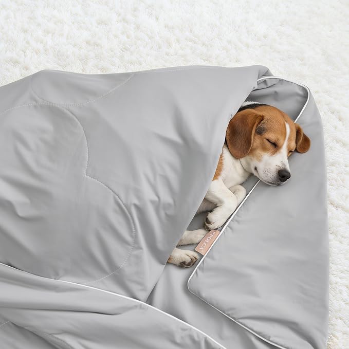 PPOLCA Cooling Waterproof Pet Blanket for Medium Dogs - Q-MAX>0.5, Breathable Summer Cold Pet Blanket, Machine Washable Sofa Furniture Protector, 30x40, Grey - Image 8