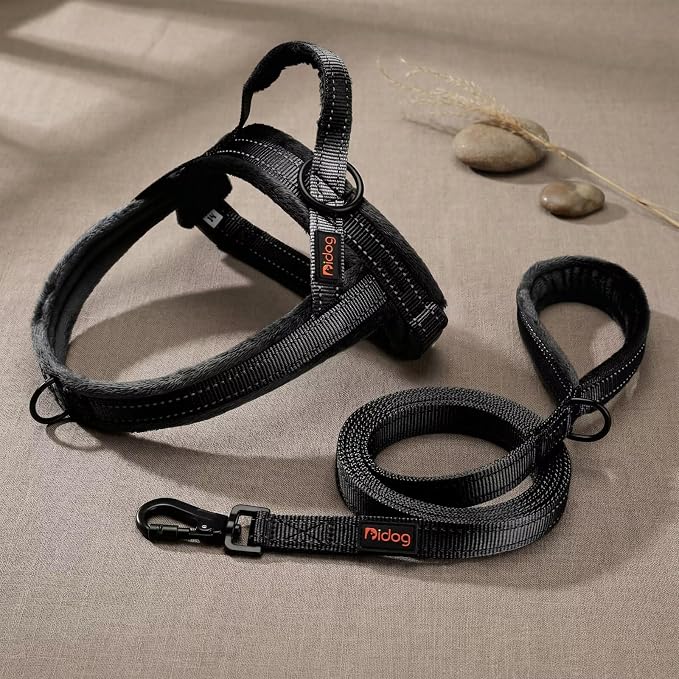 Didog 6FT Reflective Dog Leash for Medium Large Dogs,Slim 3/4" Width, Black | Soft Padded Handle, Plush Comfort Grip, Tangle-Free, 360°Heavy-Duty Strengthened Clasp for Daily Walks/Training, Night Safety - Image 7