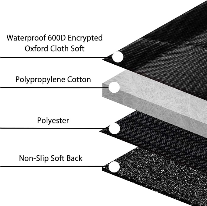 Femuar Dog Car Seat Cover with Storage Pockets Mesh Visual Window, Waterproof Nonslip , Heavy Duty Scratchproof Pet Dog Back Seat Cover Hammock for Cars Trucks and SUVs - Image 7