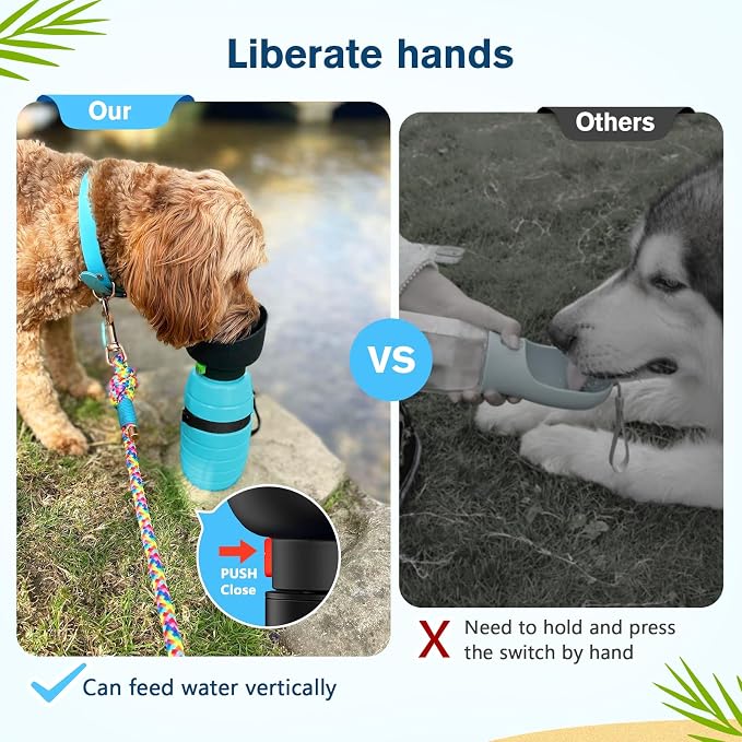 Pecute Portable Dog Water Bottle 29oz, Pet Walking Water Bottle | Dog Travel Water Bottle, Leakproof, Lightweight Dog Water Bottle Dispenser for Outdoor Walks Trips Hikes Travels - Image 6