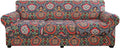 hyha Stretch Couch Covers, Sofa Cover for 3 Cushion Couch Pet Friendly | Floral Pattern, Printed, 4 Pieces, 3 Separate Cushion Sofa, Durable Anti-slip Washable Protector with Elastic Bottom for Dogs by hyha