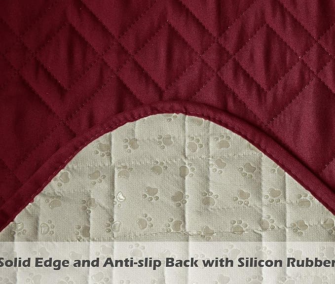 Ameritex Waterproof Nonslip Recliner Cover Stay in Place, Dog Chair Cover Furniture Protector, Ideal Recliner Slipcovers for Pets and Kids (Burgundy, 30'') - Image 4