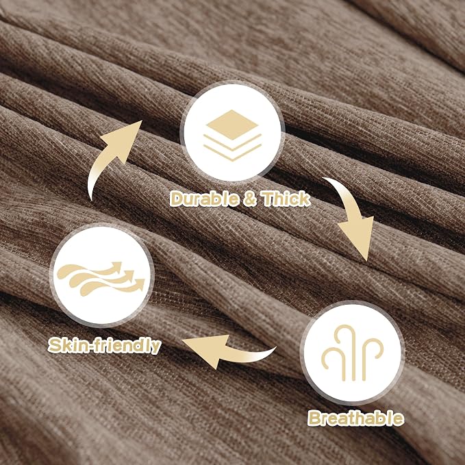 MYSKY HOME Couch Cover for Sofa Couch Covers for Pets, Non Slip Dogs Furniture Protector with Tassels for Living Room Non Slip Washable Furniture Protector Cover for Pet, Cat, 91"x118", Sand - Image 8
