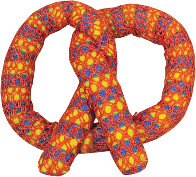 Catstages Catnip Plaque Away Pretzel Interactive Cat Dental Chew Toy, 2.8" | Multiple Textures Help Keep Teeth Clean & Massages Gums, Contains Catnip, Bat & Chase, Enrichment for Cats & Kittens by Catstages