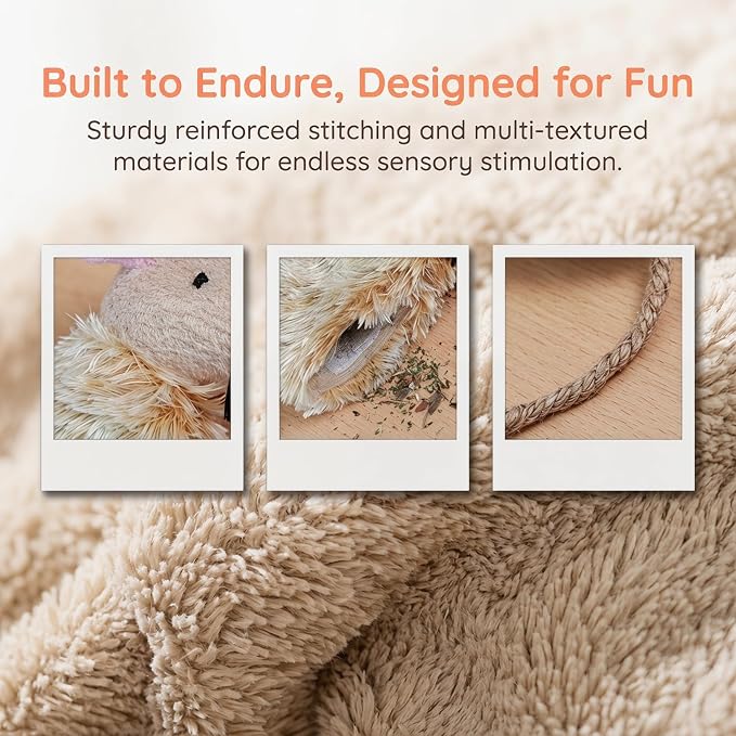 Ipetboom Refillable Catnip Toys for Cats - 3 Pack Interactive Cat Chew Toys for Indoor with Natural Long Fur and Jute Tail, Durable Plush Mouse Pet Fun Tool for Hunting and Boredom Relief - Image 6