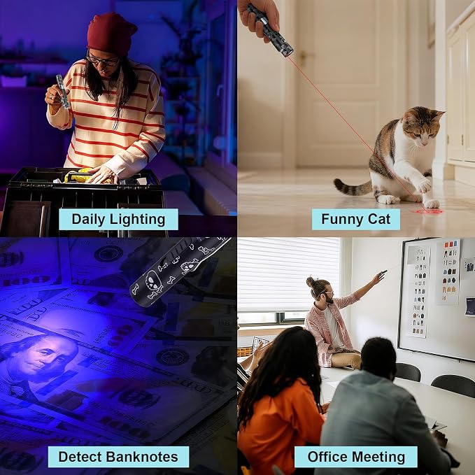 Waputne Cat Toy, Battery Level Display,Rechargeable, 7 Adjustable Patterns | Interactive Chase Toy; Training & Exercise Fun; Battery Level Display Screen; Kitten Toy for Indoor Cats & Dogs - Image 6
