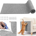 Small Cat Scratcher, 23.6x11.8 Cat Scratch Furniture Protector | Trimmable, No-Shedding Cat Scratch Pad with Self-Adhesive Backing for Climbing, Protects Walls and Couch, Gray by Petinstinct