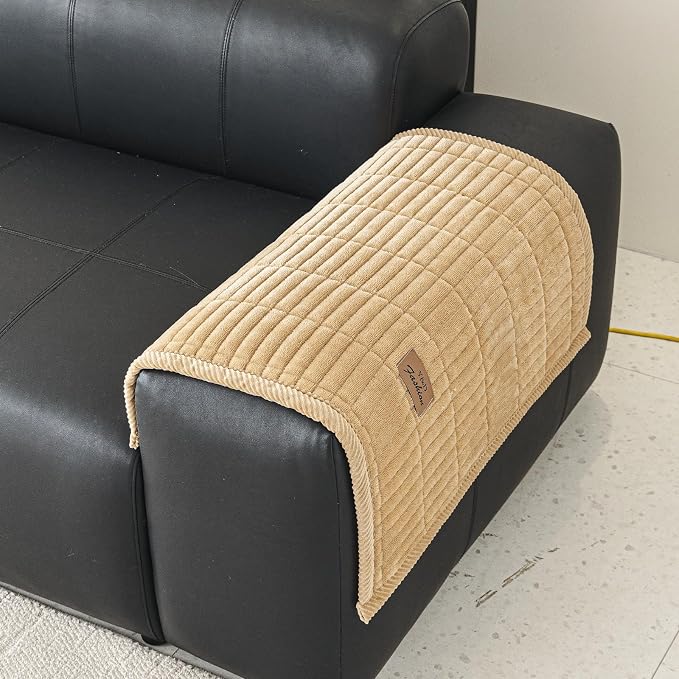 Couch Covers for Dogs, Velvet Dog Couch Cover, Pet Couchs Covers for Backrest & Armrest, Couchs Protector for Dogs, Sofa Cover for Pets Washable(1PC,Light Brown,27.6"×27.6",Single Seater) - Image 2