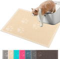 Darkyazi Cat Litter Box Mat for Floor Litter Trapping Mat Non-Slip Backing, Scatter Control, Easy Clean, Water Resistant, Soft on Paws (15.75" x 11.75",Beige) by DARKYAZI