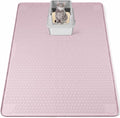 Silicone Cat Litter Mat for Litter Box 50”x35” Large Cat Mat, Pink | Waterproof, Non-Slip, Leak-Proof Rug Mat with Lip, Easy to Clean, Extra Large Litter Catcher Mat for Floor by Bartuke