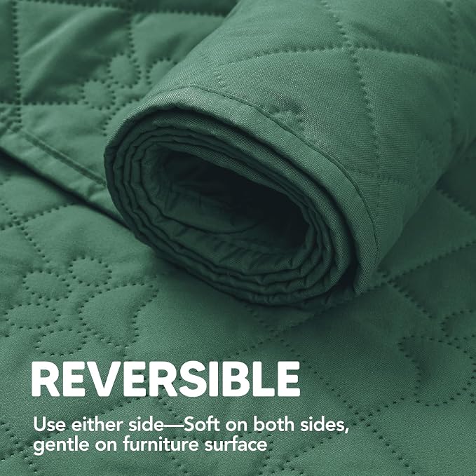 PAWFINITY Waterproof Bed Cover for Dogs, Pet Blanket for Mattress Washable | Paw Print Quilted, Hair Resistant, Anti Cat Scratch, Pee Proof Furniture Protector for Bed, Couch and Sofa, 52x82 Inch, Green - Image 10