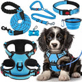 LOBEVE No Pull Dog Harness, Collar & Leash Set with Travel Accessories | Includes Dog Seat Belt, Collapsible Bowls & Poop Bag Dispenser. Ideal for Training, Walking, Hiking. Fits Small to Large Dogs by Lovebegetslove