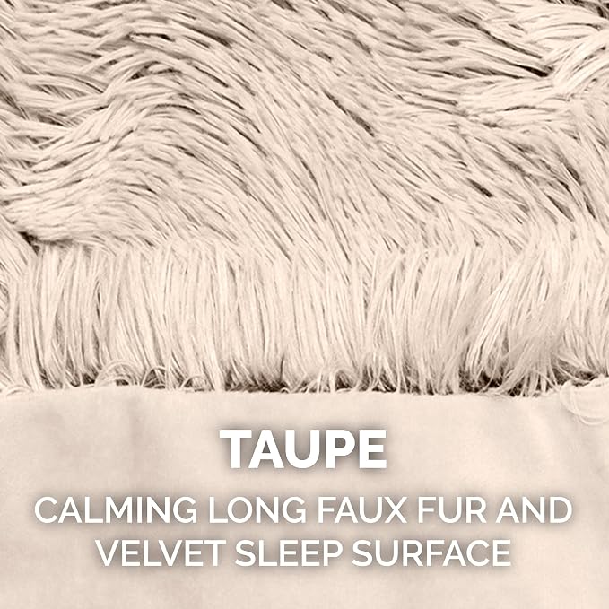Furhaven Waterproof Throw Blanket for Dogs & Indoor Cats, Washable - Shaggy Plush Calming Long Faux Fur & Velvet Dog Blanket - Taupe, Large - Image 6