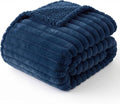 Bedsure ComfyFleece™ Waterproof Dog Blankets for Small Dogs,25x35 | Soft Plush Puppy Cat Blanket, Washable Corduroy Fleece,Cozy Calming Reversible Furniture Protector Indoor for Pet, Navy Blue by Unknown