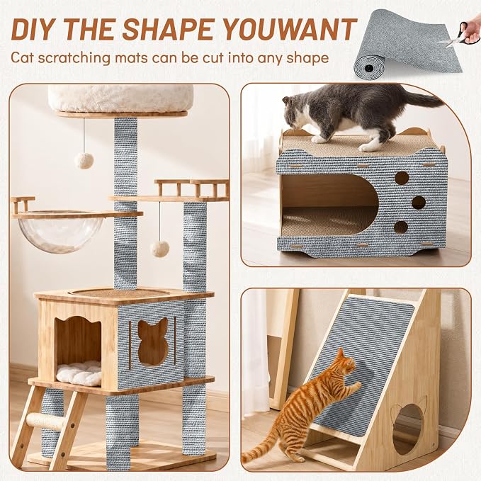 78.7" x 15.8" Cat Scratch Furniture Protector | Trimmable DIY Self-Adhesive Strong Adhesion, Won't Fall Off, Easy to Use, Leaves No Residue, for Couch, Sofa, Wall & Door - Image 3