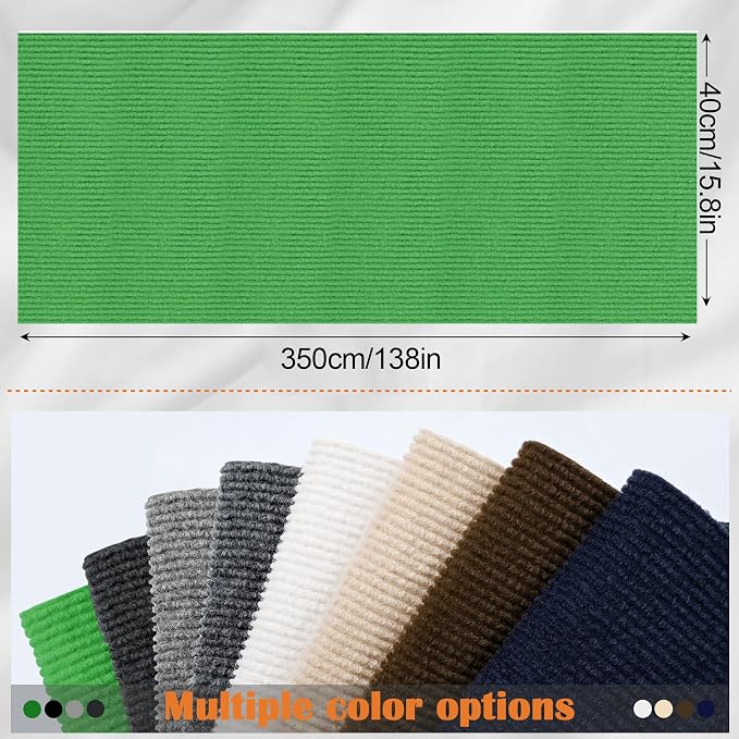 Cat Scratch Furniture Protector - 138" x 17" Trimmable Self-Adhesive Cats Claws Scratch Pads, DIY Cat Climbing Couch Protector for Scratch Post Cat Tree Replacement Indoor (Green) - Image 2