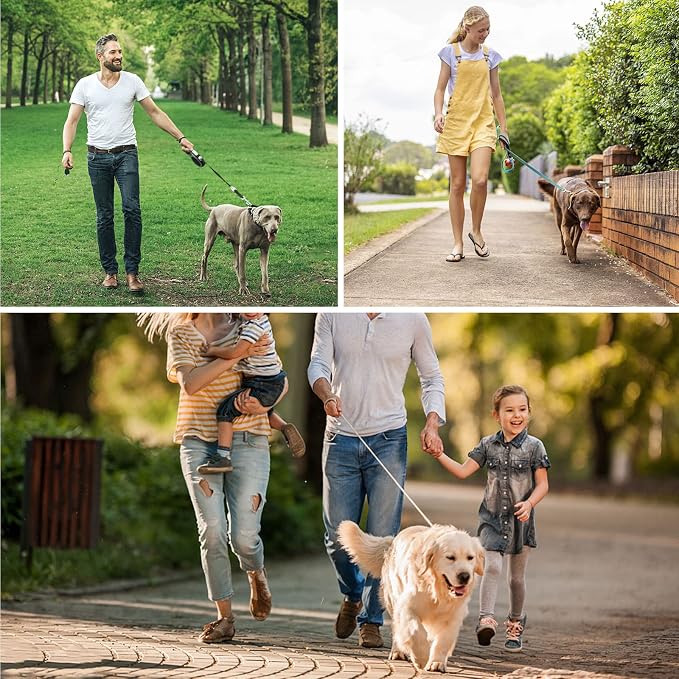 Long Dog Leash 20 FT: Heavy Duty Rope Leashes for Dogs Training with Swivel Lockable Hook Reflective Threads Bungee and Padded Handle - Dog Lead for Large Small Medium Dogs Outside Walking Hiking - Image 7