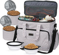 BAGLHER Dog Travel Bag, Pet Travel Bag (ALL Pet Travel Supplies), With 2 Pet Food Containers and 2 Collapsible Silicone Bowls; Essential Kits for Pet Travel BLW by BAGLHER
