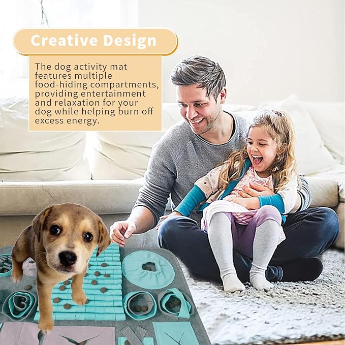 Snuffle Mat for Dogs, Pet Snuffle Mat for Small and Medium Dogs, Interactive Sniff Mat Feeding Mat for Puppies, Slow Feeder Dog Treat Mat for Training and Stress Relief - Image 9