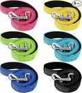 6 Pack 5 ft Nylon Dog Training Leashes Bulk for Medium and Large Dogs Heavy Duty Padded Handle Puppy Leash Traction Rope for Walking, Play, Camping by Perthlin