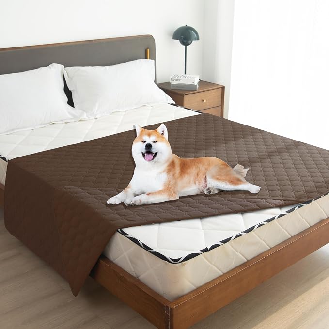 gogobunny 3X Stronger Waterproof Pet Blanket, Scratch Proof Furniture Protector for Dogs Cats, Reversible Cover 52x82 Inch, Dark Chocolate - Image 5