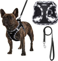 AMTOR Small Dog Harness with Leash Set, No Escape Easy Walk Puppy Harnesses for Training Walking, Step-in Reflective Soft Dogs Vest for XS S Medium Extra-Small Large Sized Dog(Blackwhite,XS) by AMTOR