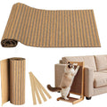 Natural Cork Cat Scratcher Mat with No Pre-Applied Adhesive, Bonus 118inch Hook-Loop Tape. Cat Scratching Toy DIY, Replacement for Cat Tree, Post, Ramp and Wall Shelves (Oak Wood, 39.4 x 11.8 Inch) by Unknown