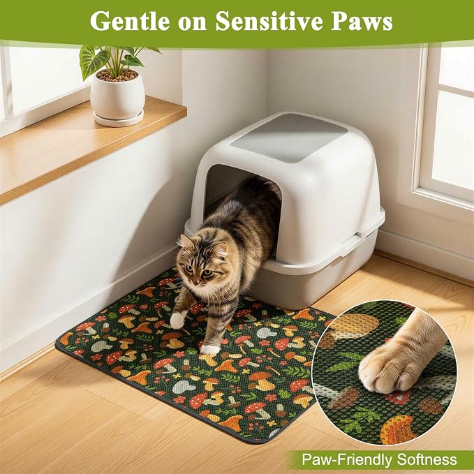 Unicorn Catcher 24"x15" Cat Litter Mat Machine Washable Litter Trapping Pad | Kitty Paw Friendly Padding With Breathable 3D Air Mesh Technology And A Non-Slip Base To Keep Home Floors Debris-Free - Image 4