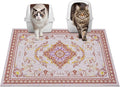Glittme Cat Litter Mat, 33"x22" Non-Slip Washable Trapping Mat for Cats | Litter Trapping Mat With Thick PVC Coil To Catch Scatter, Soft On Paws And Waterproof Bottom To Protect Floors by Glittme