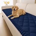 Smiry Non Slip Couch Cover for Dogs, Fuzzy Plush Pet Sofa Protector | Washable Furniture Cover for Large Dogs & Cats, Scratch & Dirt Resistant, For 2 Cushion Couch, Ink Blue, 27.6"x47" by Smiry