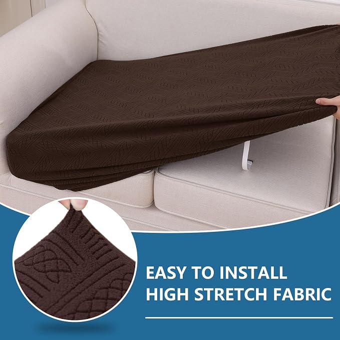 hyha Individual Couch Cushion Covers, Sofa Seat Cushion Covers Washable | Stretch Dog Couch Cover, Elastic Bottom, Anti-Slip Furniture Protector, Ideal For Pets & Kids, Durable Sofa Slipcover, 2 Pcs - Image 5