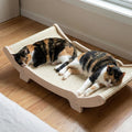 Sisal Cat Scratcher Bed for Indoor Cats Hammock for Scratching Pad Cat Chair Nartural Sisal Scratch Post for Large Cats Scratcher Lounge, Wooden Cat by MUZIBAMA