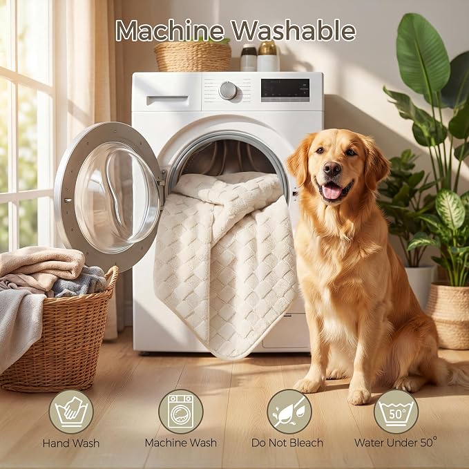 Foxdecor Couch Cover for Dogs Sofa Covers Non Slip Couch Pad Pet Friendly | Pet Couch Covers Washable Sofa Protector, Furniture Cover Couch Seat Protector for Living Room, Cream White 30x53 Inch - Image 7