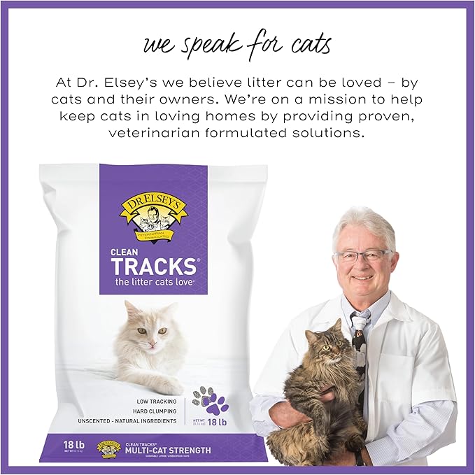 Dr. Elsey's Clean Tracks Clumping Clay Cat Litter 18 lb. Bag - Image 6