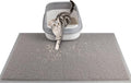 ondware Cat Litter Mat 35.5 x 23.6 in, Waterproof Non-Slip, Gray | Traps scattered litter, soft PVC on paws, washable, easy rinse clean, stable anti-slip base by ondware