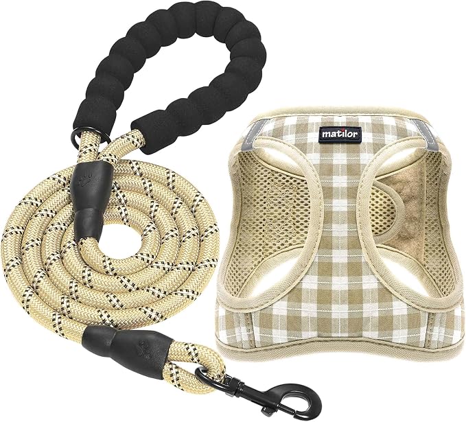 Dog Harness Step-in Breathable Puppy Cat Dog Vest Harnesses for Small Medium Dogs by matilor