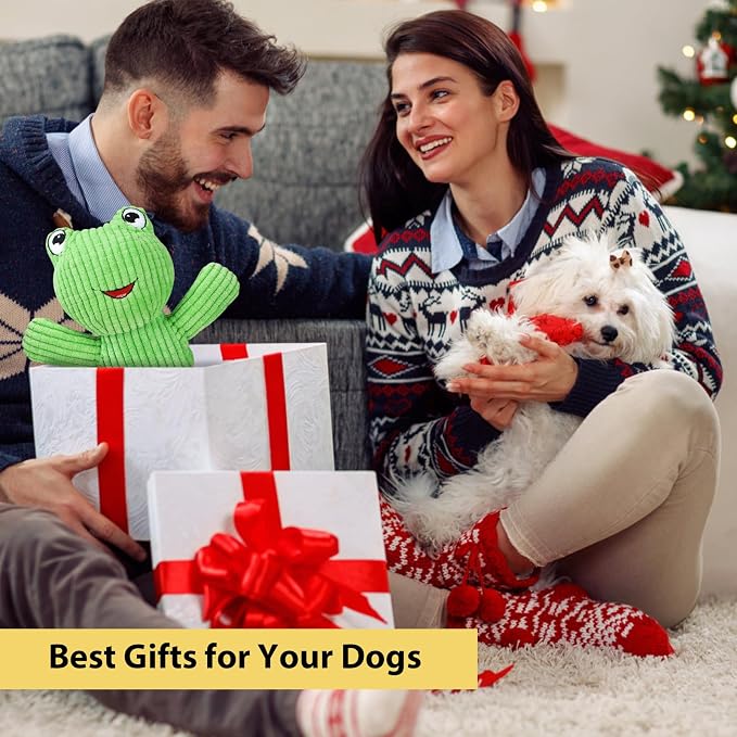Letsmeet Dog Squeak Toys Durable Plush Dog Toy with Crinkle Paper, Tug of War Pull Toys for Puppies, Interactive Dog Chew Toys for Small, Medium and Large Dogs - Image 7