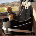 【Master Crafted for Medium Dogs】 PetDance Dog Car Seat with Anti-Tip Design | Cooling Cushion Dog Car Bed for Medium & Small Dogs Up to 40 lbs, 30% Extra Spacious, Anti-Slip Base, Premium Matte Black by PetDance