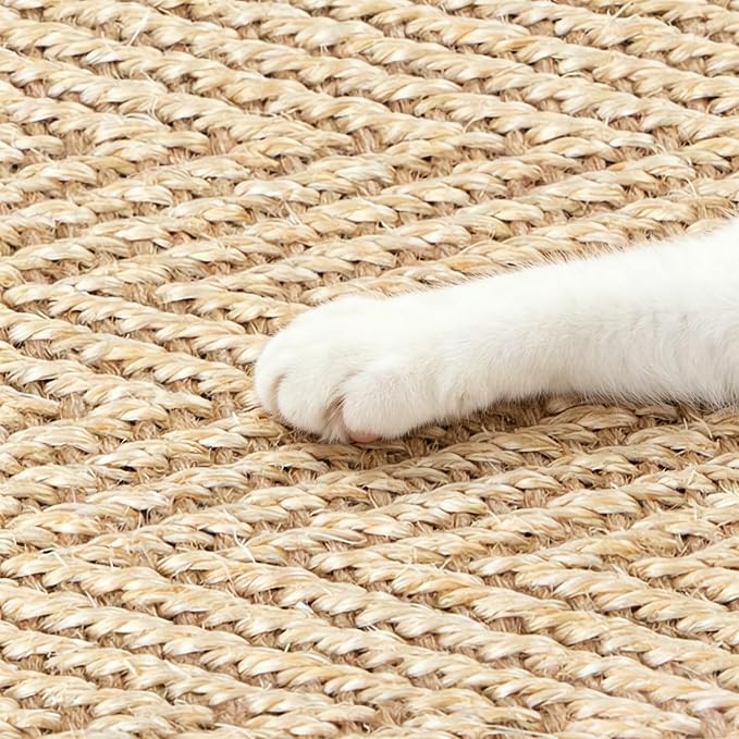 Cat Scratch Furniture Protector Pad Sisal Mat for Couch Scratching Board | 2 Packs, 23.6" x 15.7", with Catnip, Natural Sisal, for Indoor, Hallway - Image 7