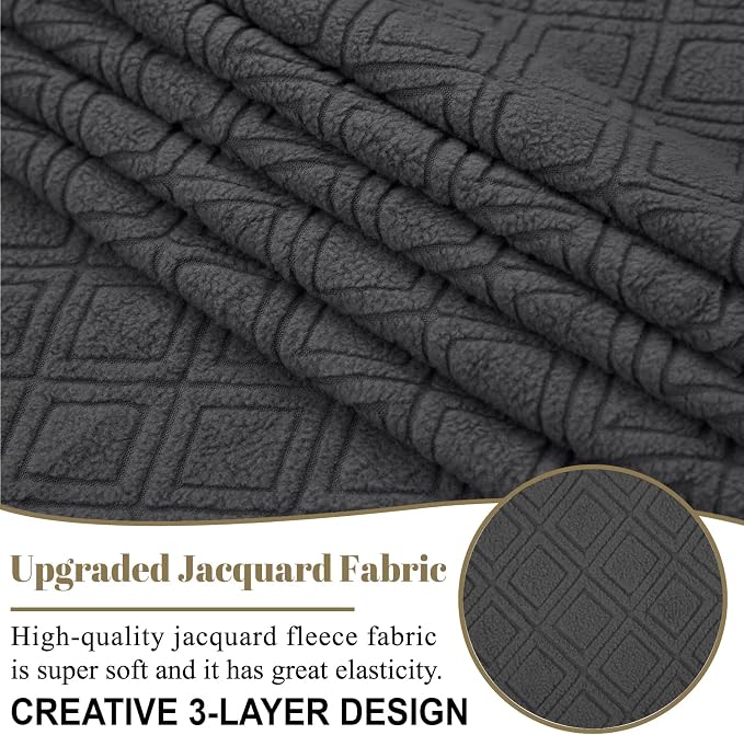 ALIECOM Corner Sectional Couch Covers Washable Sofa Cover L Shaped Couch Cover for Dogs Pets Stretch Soft Sectional Slipcovers with Non Slip Strips U Shape Furniture Protector (Charcoal Grey, Medium) - Image 5